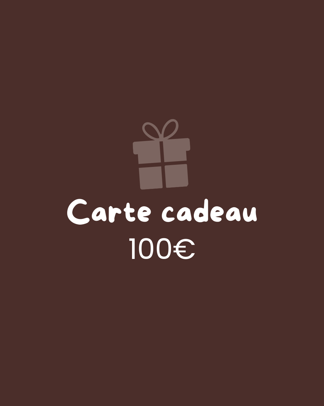 Carte cadeau de 100 euros