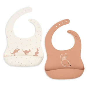 Bavoir silicone Kangaroots 2 unités