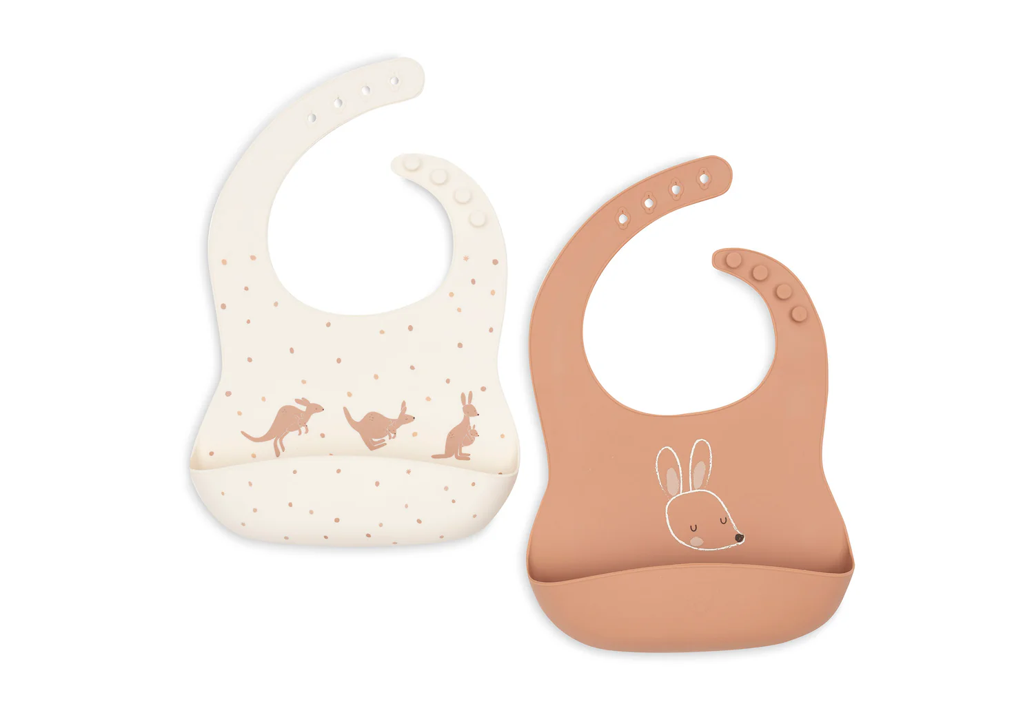 Bavoir silicone Kangaroots 2 unités