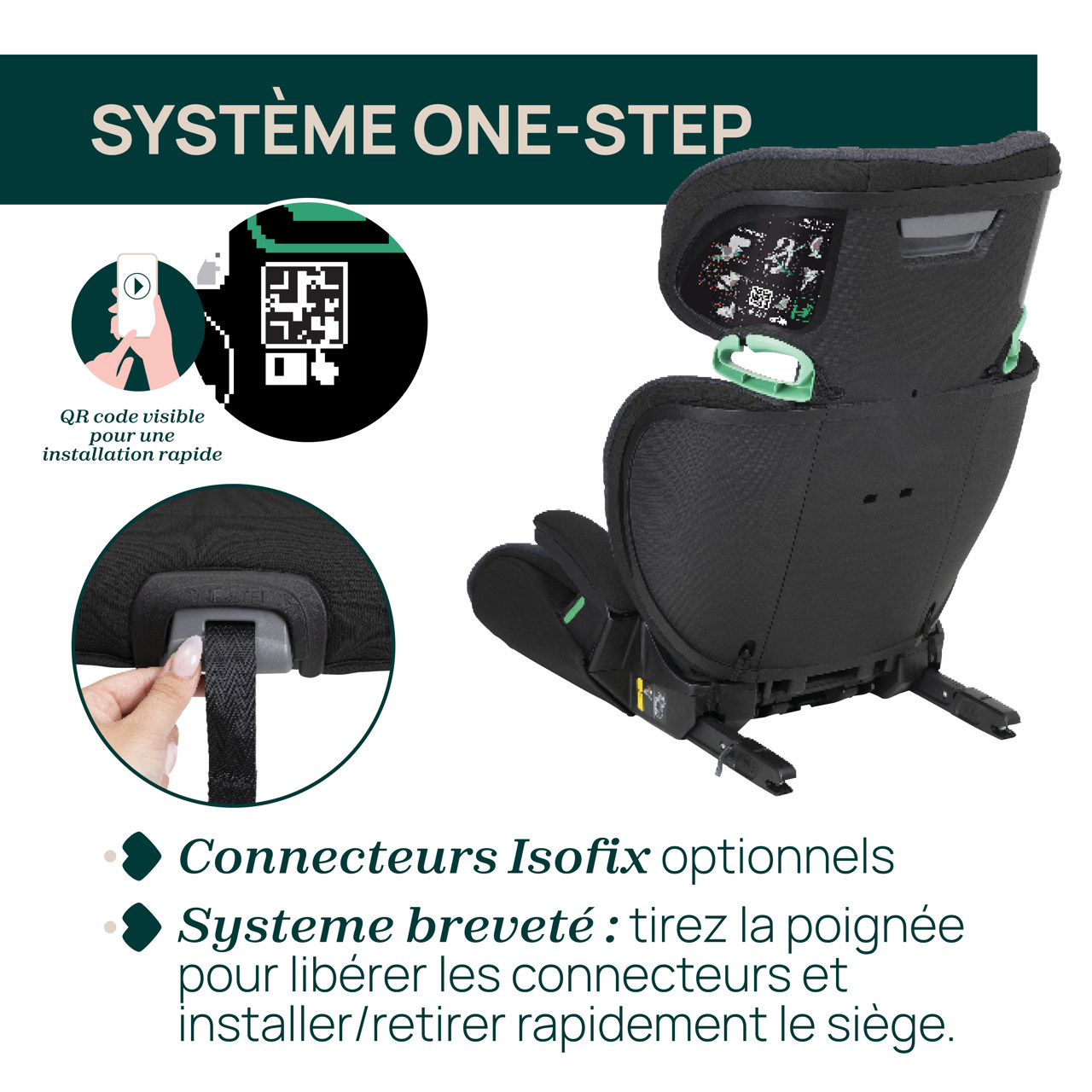 Siège auto Quizy i-Size 100-150 cm Black – Image 3