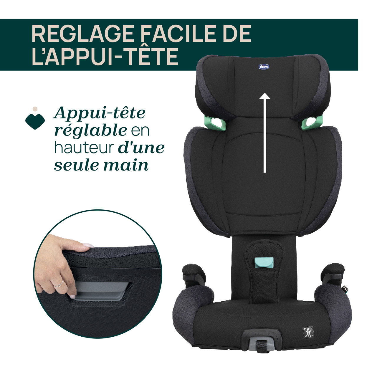 Siège auto Quizy i-Size 100-150 cm Black – Image 5