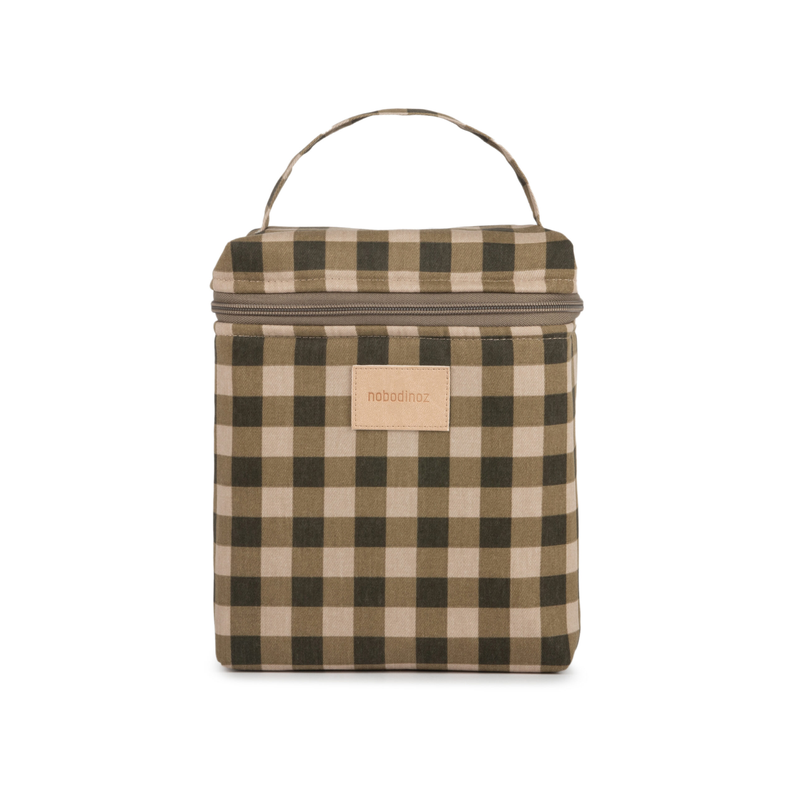 Sac isotherme pour biberon et déjeuner Hyde Park - vichy vert