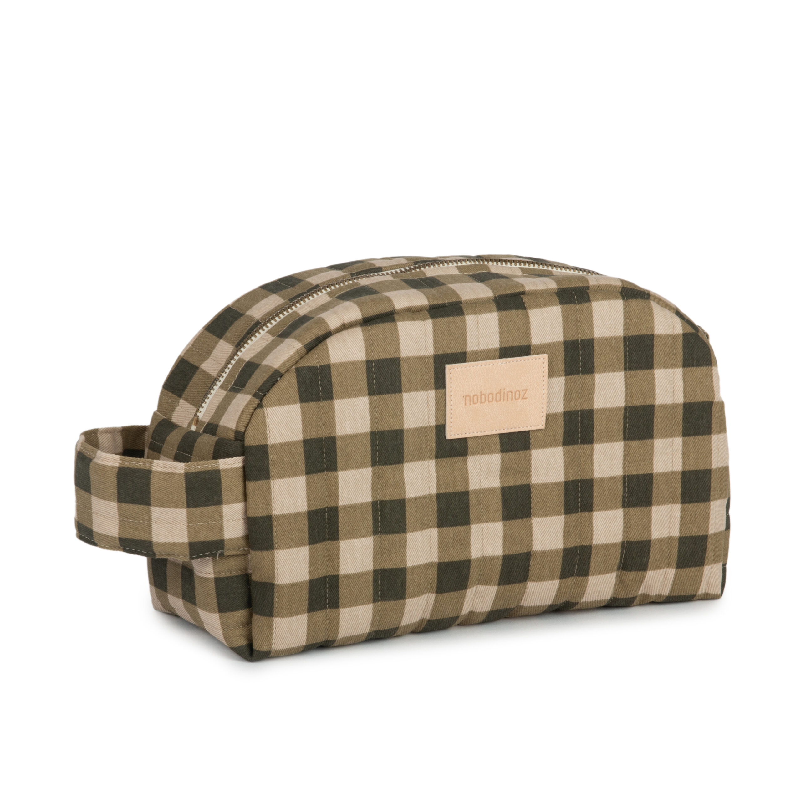 Trousse toilette imperméable Hyde Park - green checks – Image 3