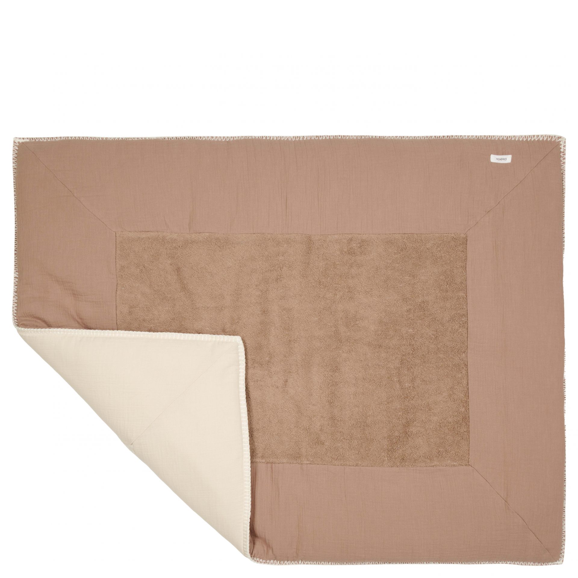 Tapis de parc Koeka Faro Caffe/Warm White 80x100 cm en coton