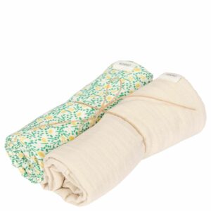 Langes en mousseline Meadow Off White (lot de 2)