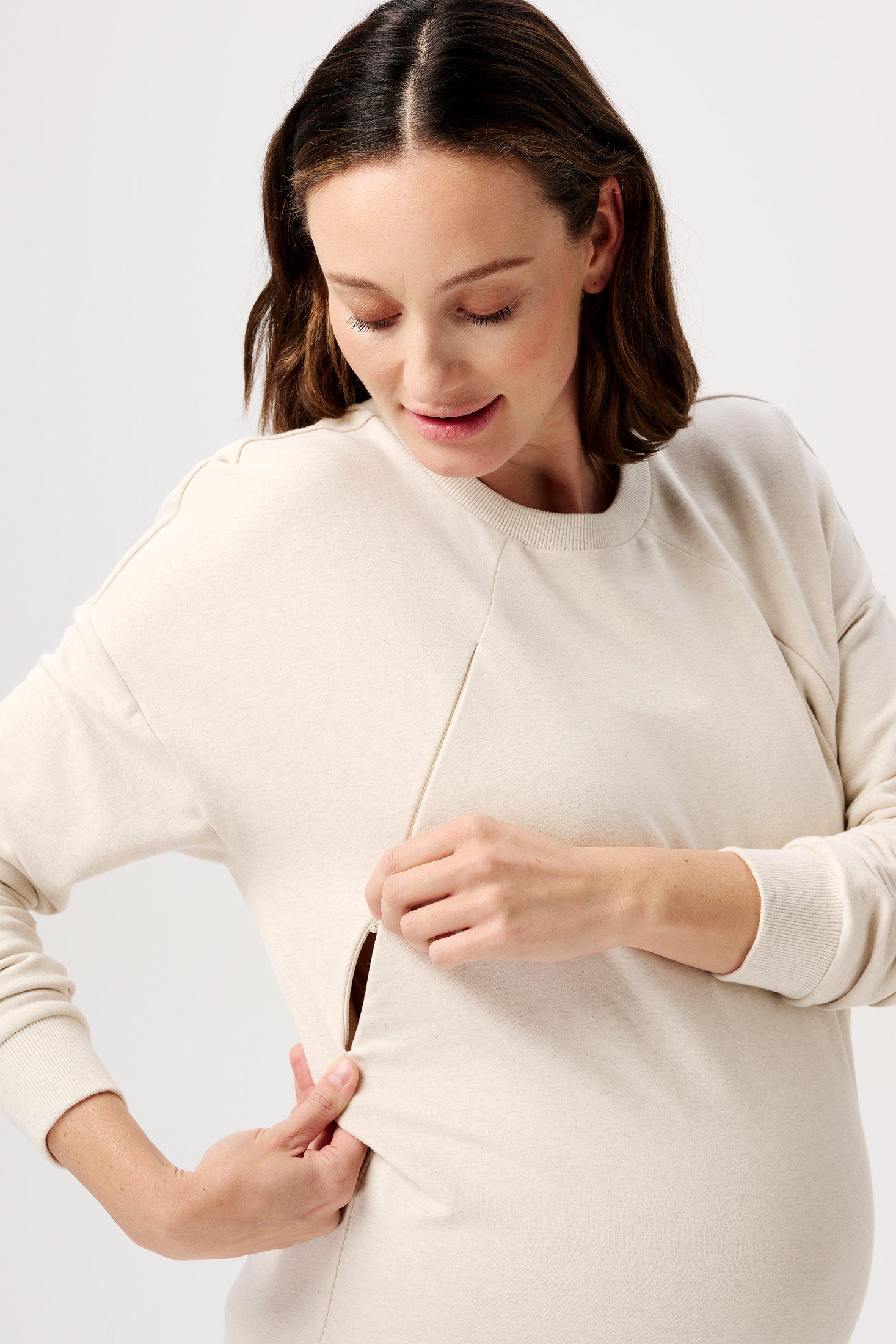 Sweat-shirt Lesy crème S – Image 2