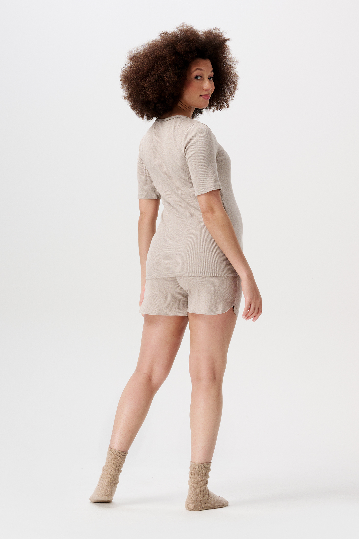 Short de pyjama Jada Taupe XS/S – Image 2