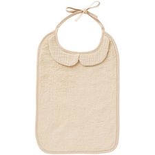 Grand bavoir bambou et gaze de coton biscuit BB&Co