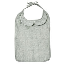 Grand bavoir bambou et gaze de coton vert de gris – BB&Co