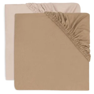 Drap-housse jersey 2 unités - Wild Rose/Biscuit 60x120cm