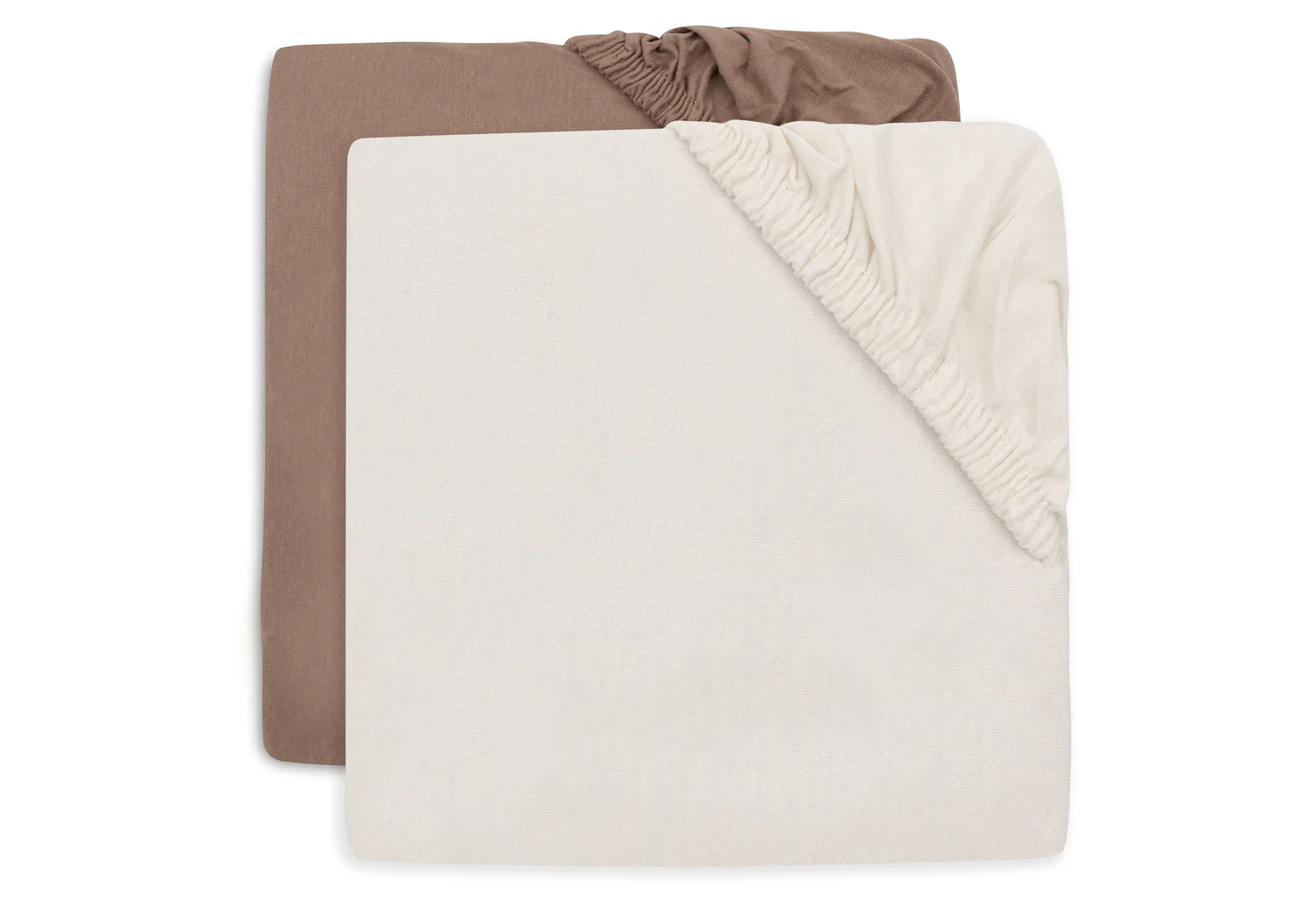 Drap-housse jersey 2 unités - Milky Coffee/Ivory 60x120cm