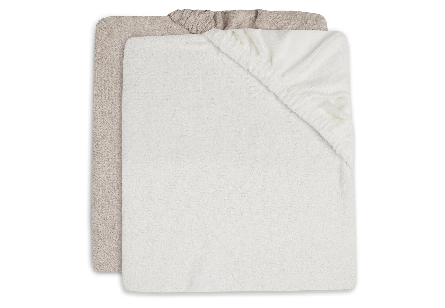 Housse matelas à langer éponge duo 2 unités Ivory/Nougat