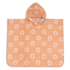 Poncho de bain éponge jacquard réversible Flower