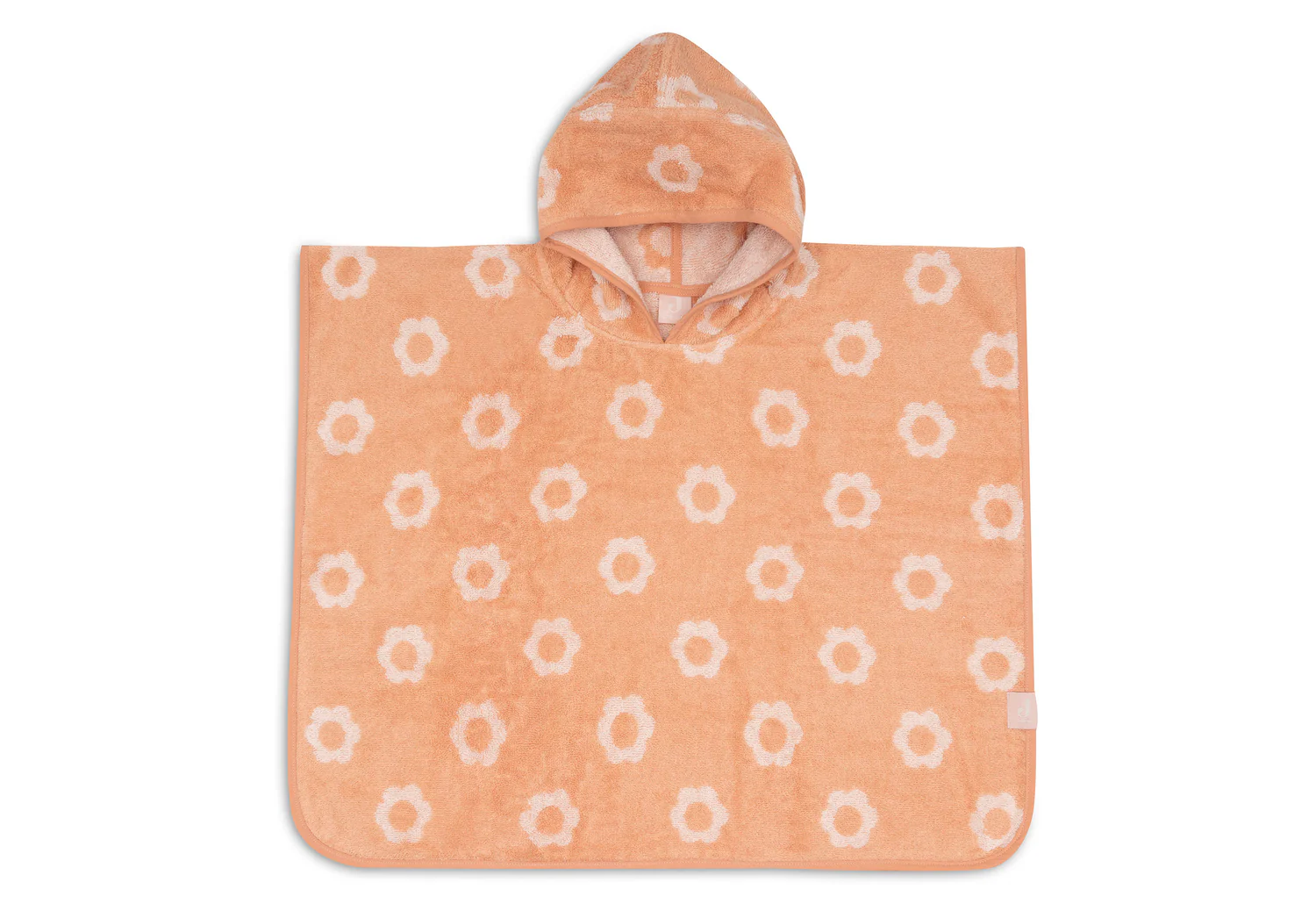 Poncho de bain éponge jacquard réversible Flower