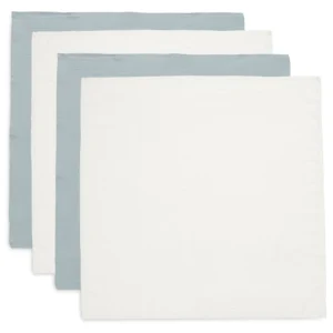 Lange gaze de coton Small 70x70cm 4 unités Sea Green/Ivory