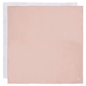 Lange gaze de coton 115x115cm 2 unités Wild Rose/Ivory