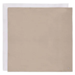 Lange gaze de coton 115x115cm 2 unités Olive Green/Ivory