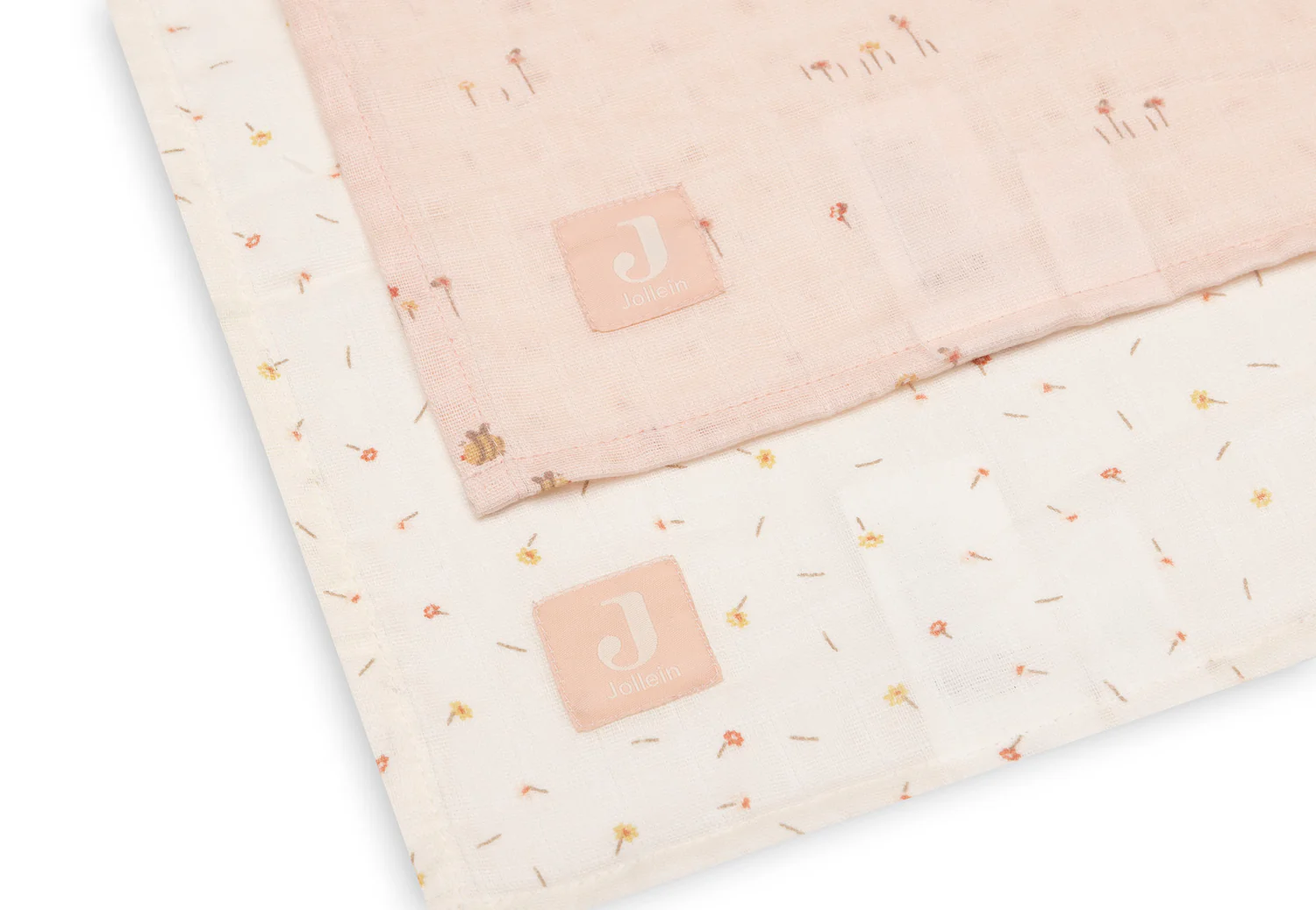 Lange gaze de coton 115x115cm Pretty Picnic 2 unités – Image 2