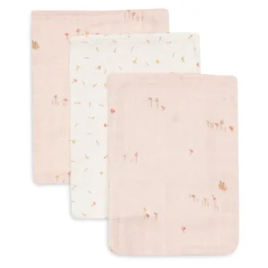 Gant de toilette gaze de coton Pretty Picnic 3 unités