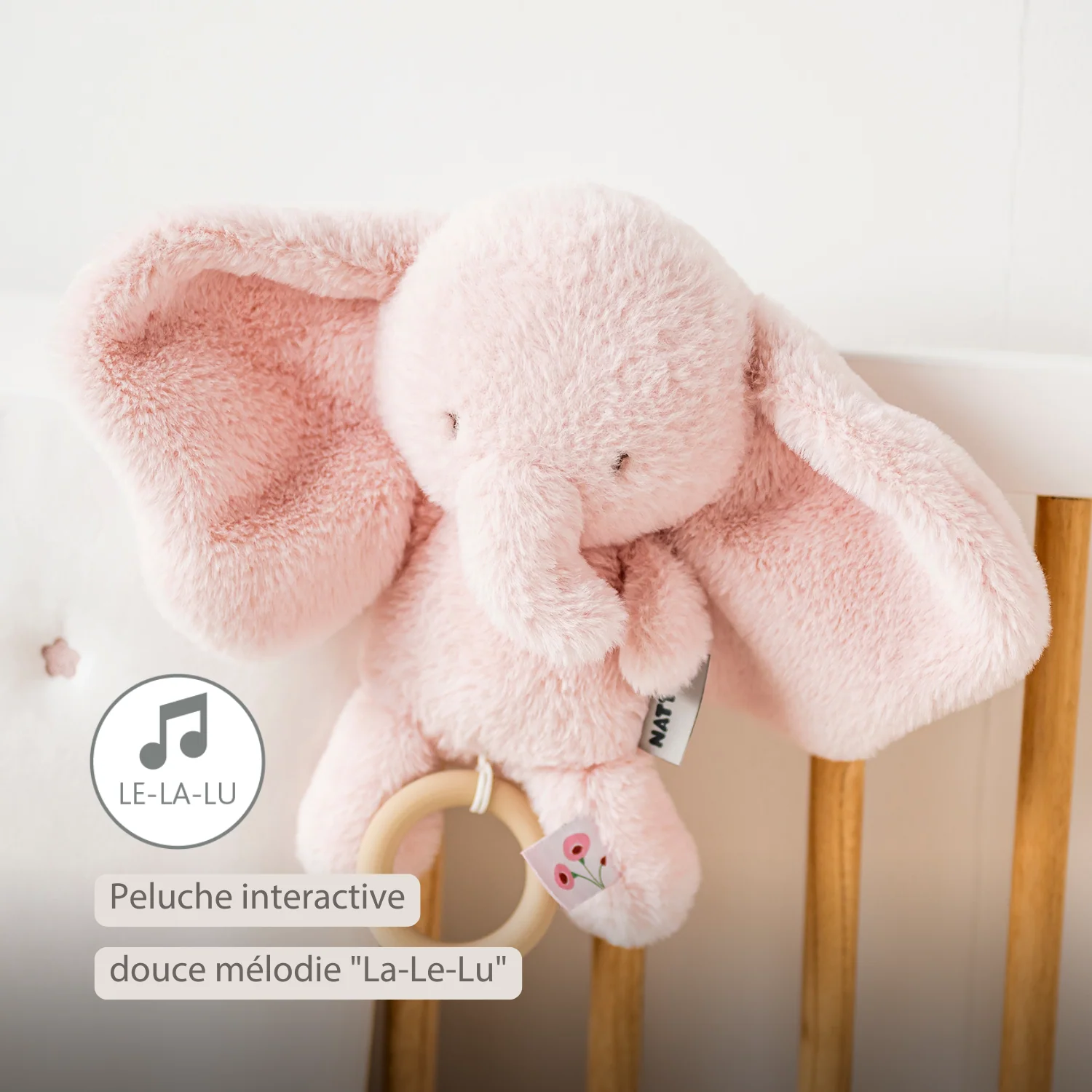 Peluche musicale éléphant Fanfan – Image 2