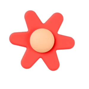 Spinner fleur silicone 9 cm - rose