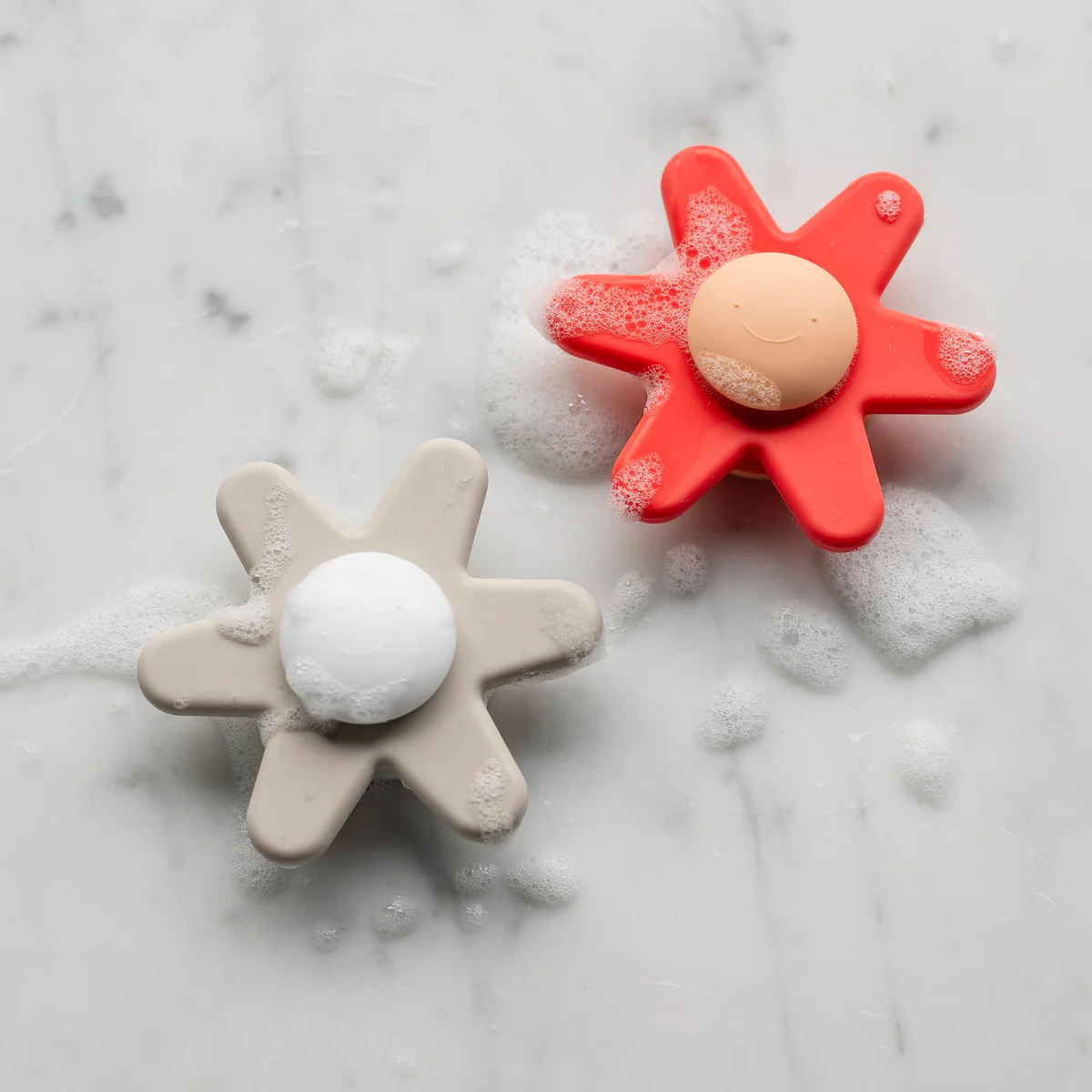 Spinner fleur silicone 9 cm - taupe – Image 2