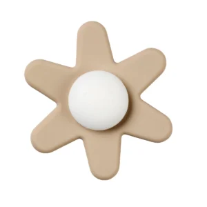 Spinner fleur silicone 9 cm - taupe