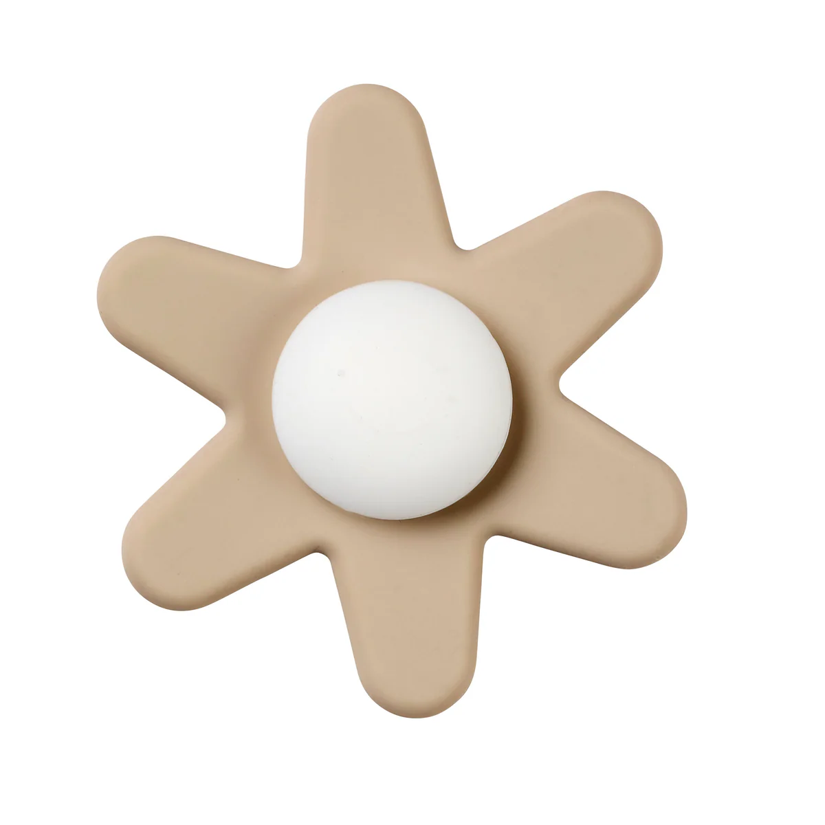 Spinner fleur silicone 9 cm - taupe