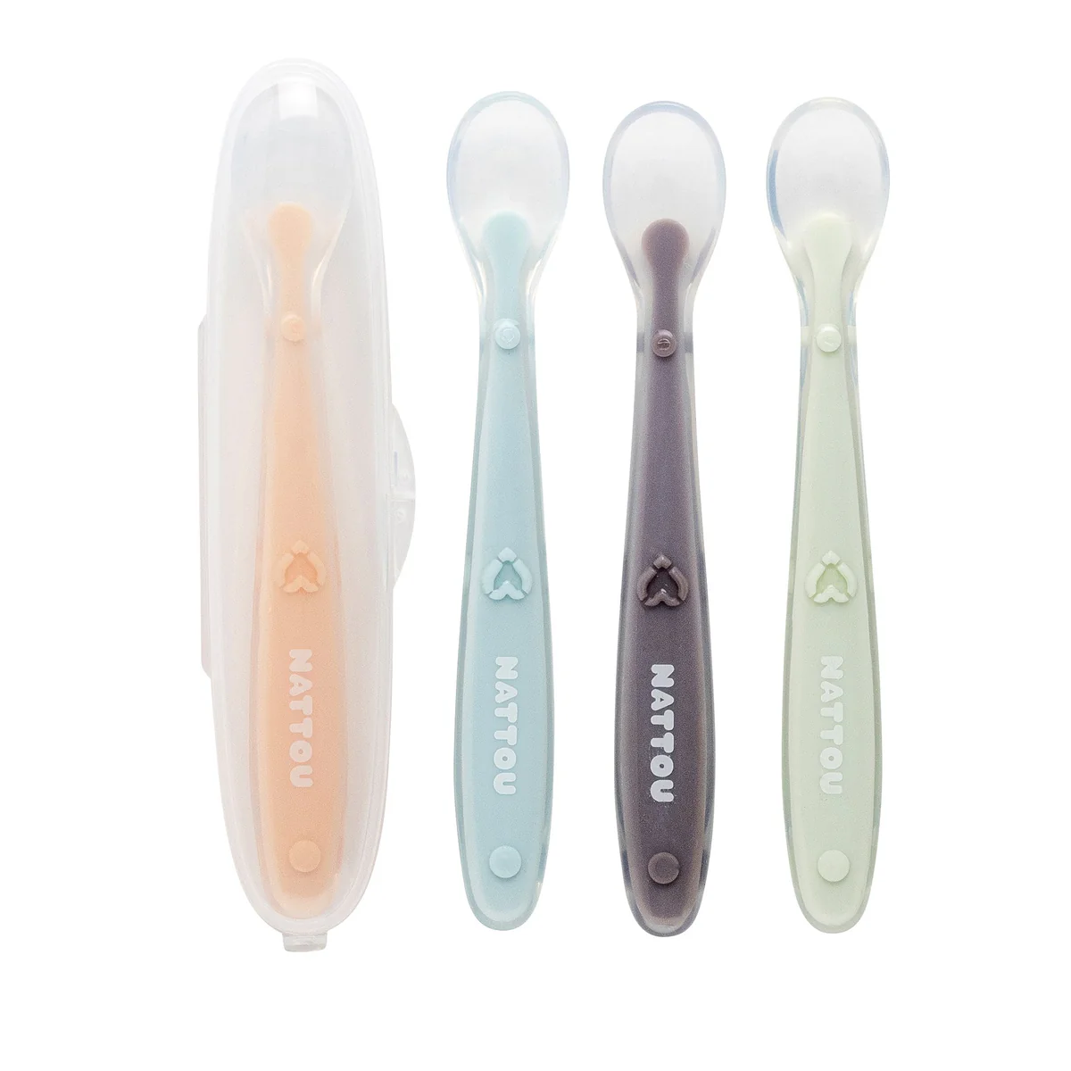 Set de 4 cuillères avec étui en silicone