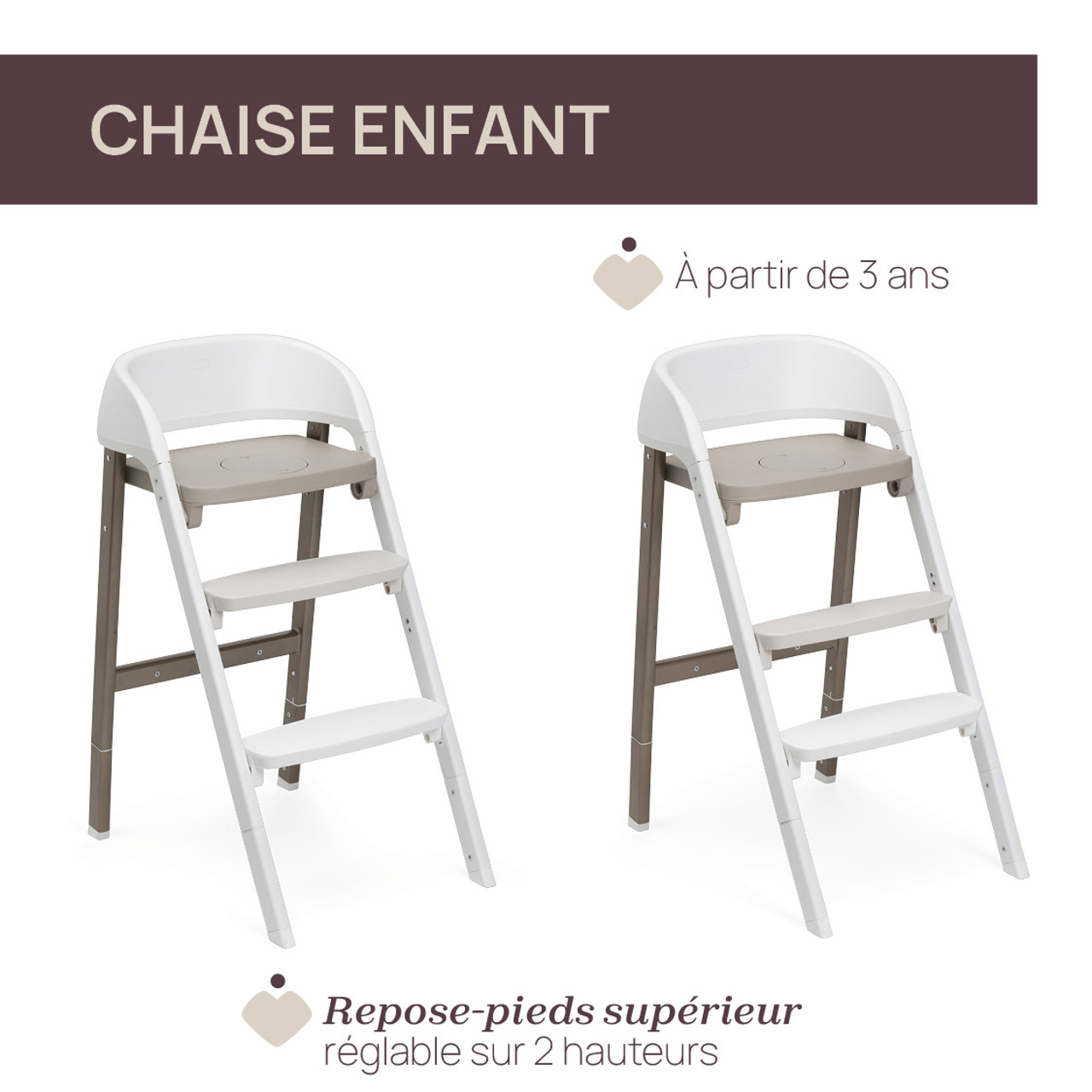 Chaise haute Chicco Crescendo Up - grise – Image 4