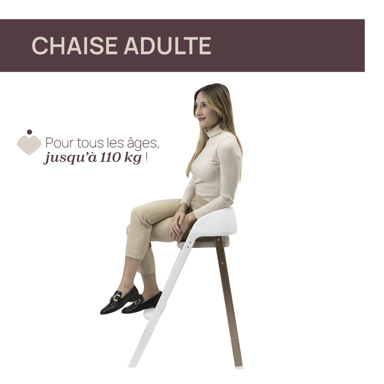 Chaise haute Chicco Crescendo Up - grise – Image 5
