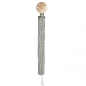 Attache sucette en gaze de coton BB&Co - vert de gris