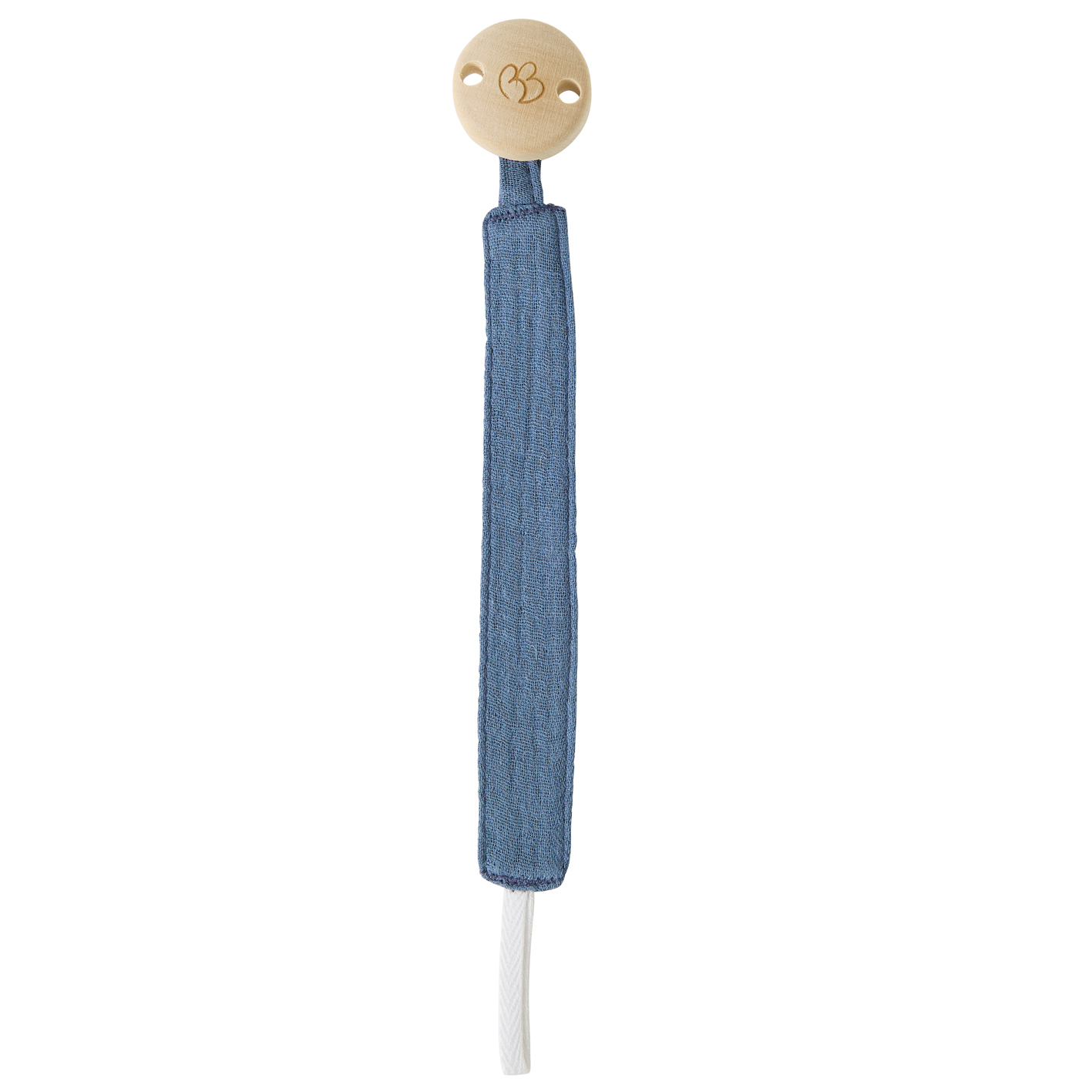 Attache sucette en gaze de coton BB&Co - pierre bleue