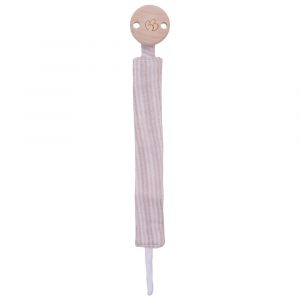 Attache sucette en gaze de coton BB&Co - rayé galet