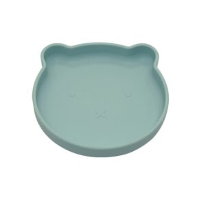 Assiette Ventouse Ourson Gris