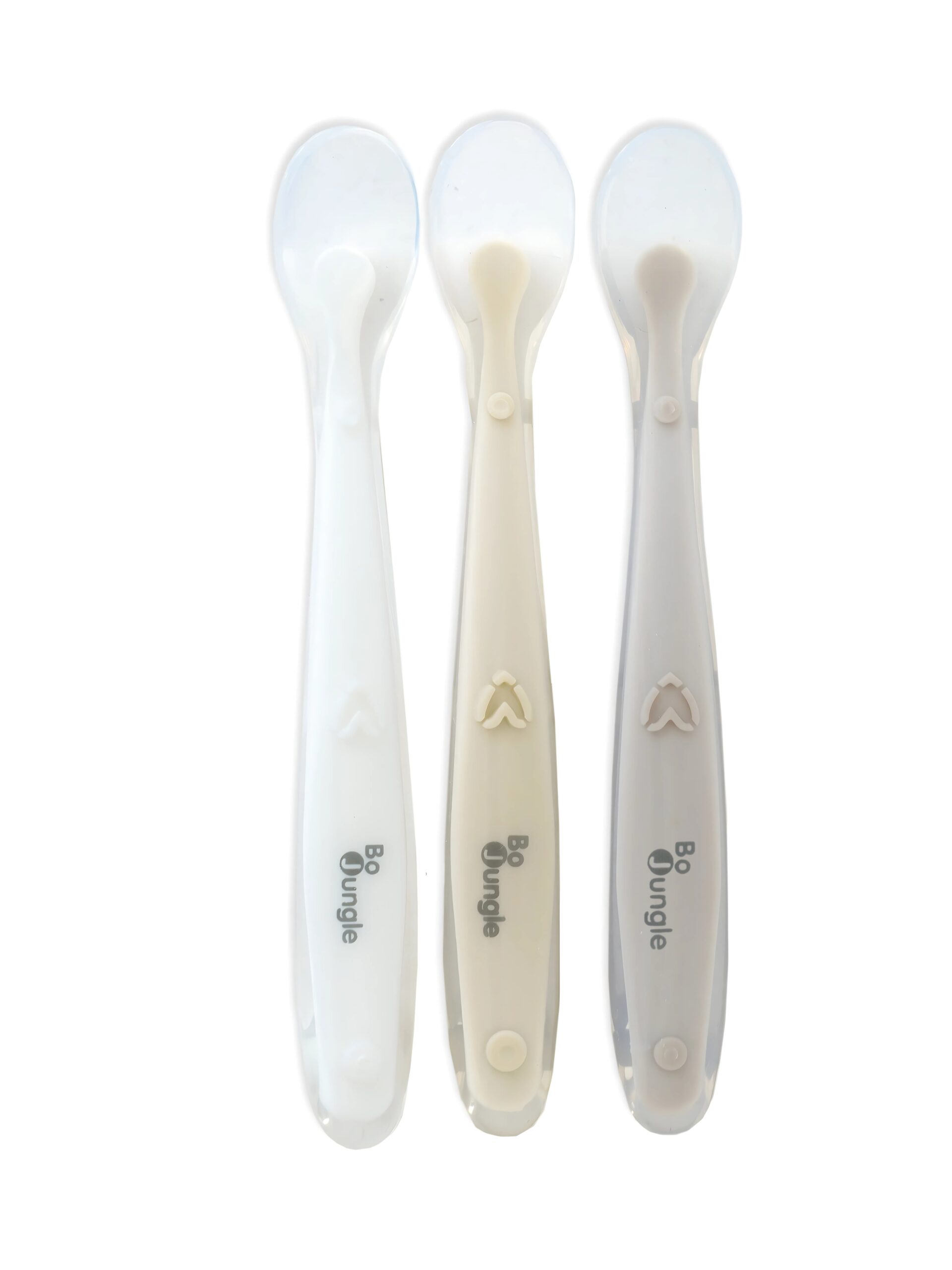 Set de cuillères douces en silicone blanc dune terracotta