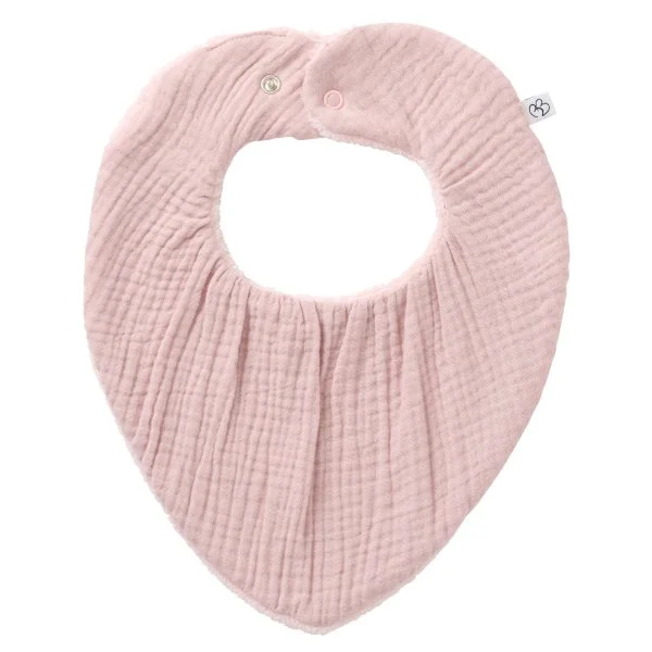 Bavoir-bandana réversible bambou / gaze de coton - pétale