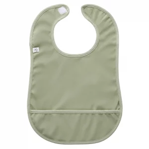 Bavoir en tissu imperméable souple - Vert sauge