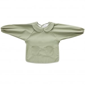 Bavoir tablier col claudine imperméable uni vert BB&Co