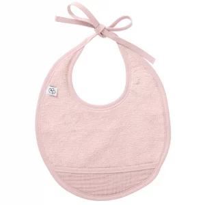 Bavoir naissance bi-matière pétale