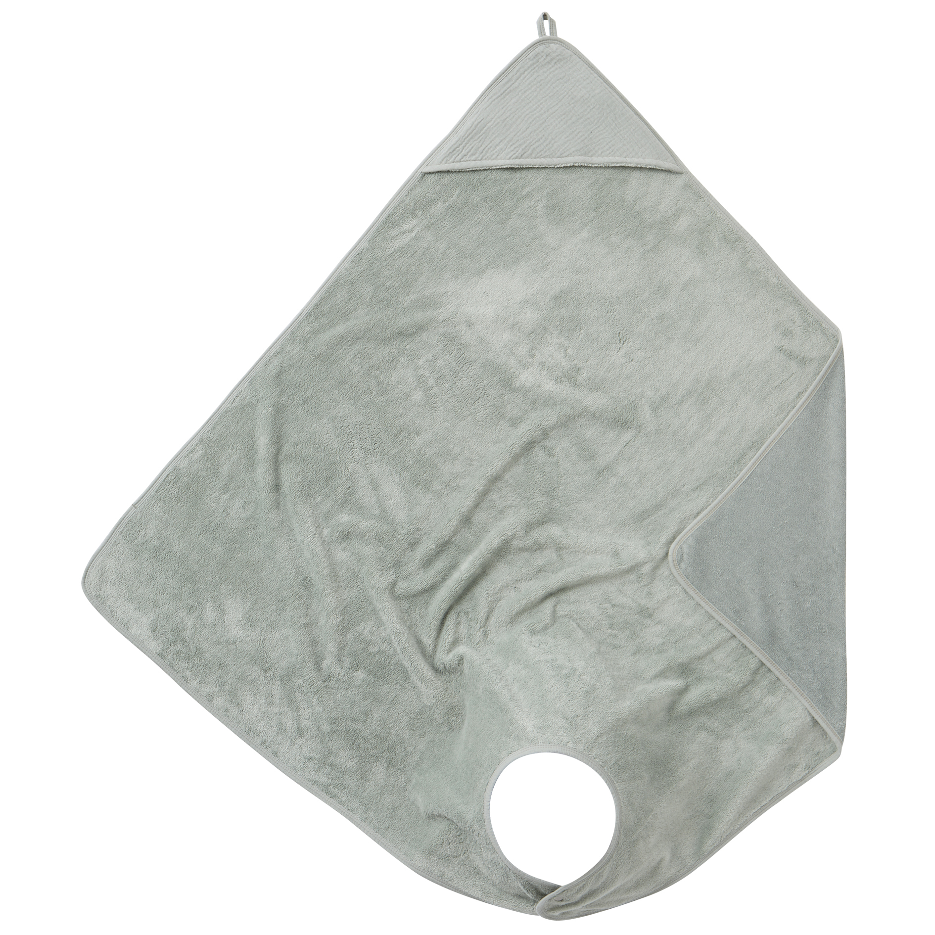Cape de bain tablier en bambou vert de gris BB&Co – Image 2