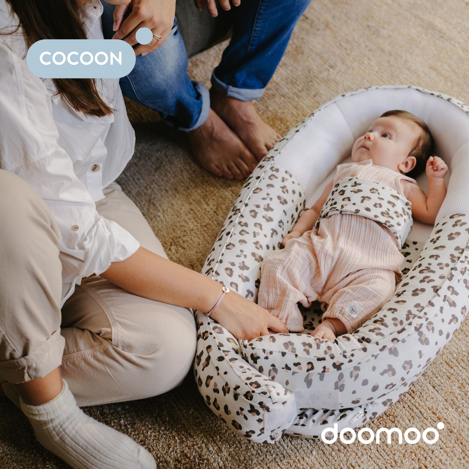 Cocoon - Nid bébé - Léopard crème – Image 2