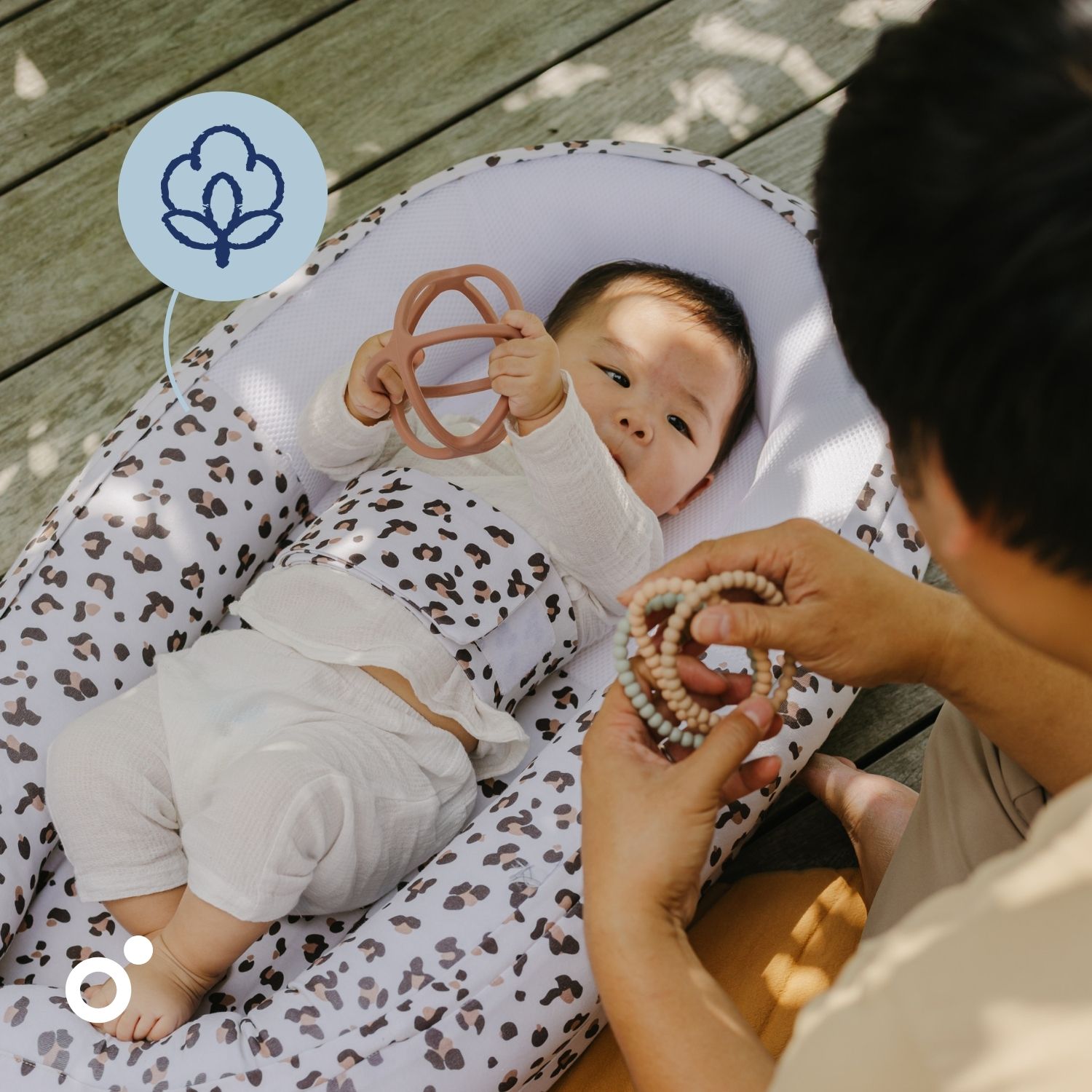 Cocoon - Nid bébé - Léopard crème – Image 4