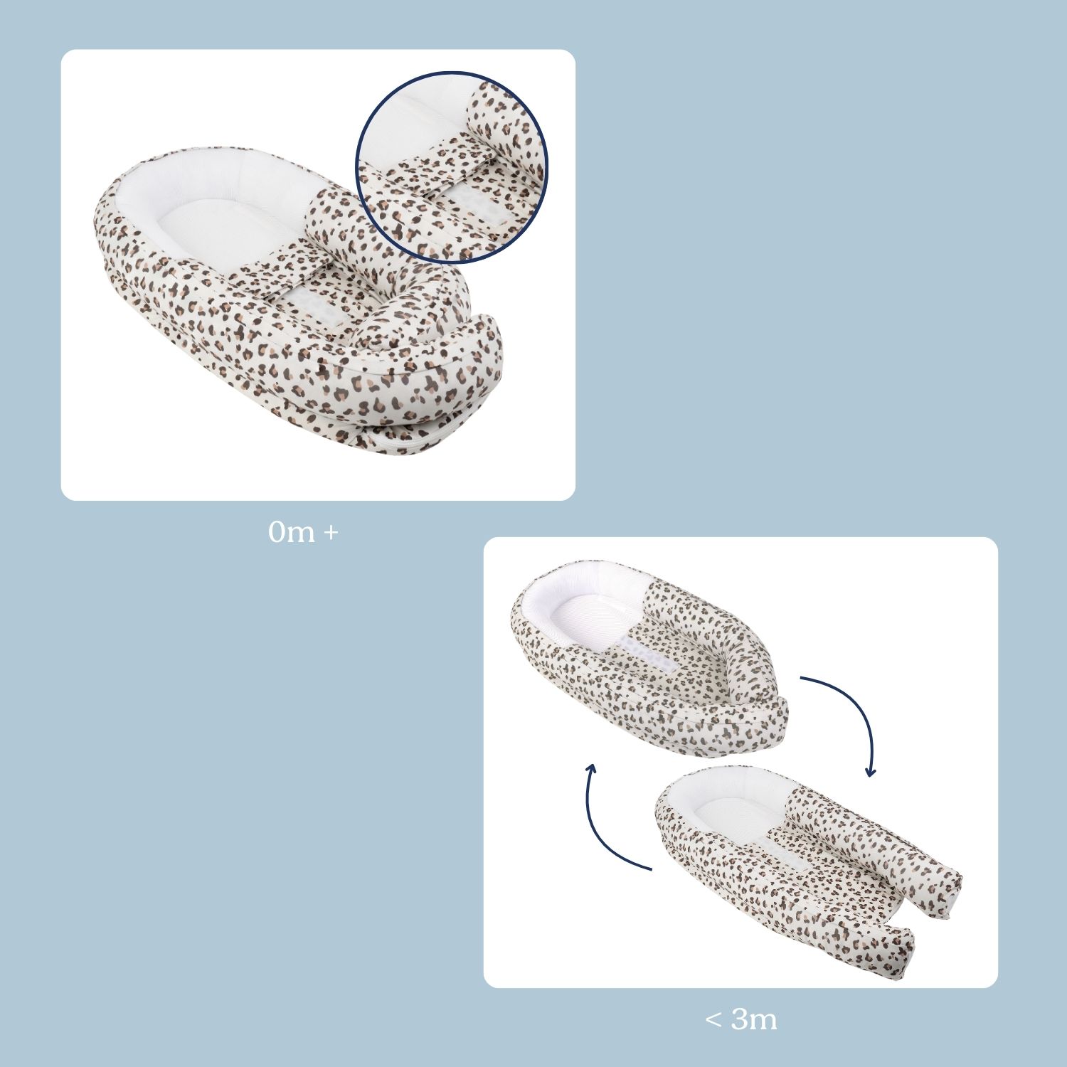 Cocoon - Nid bébé - Léopard crème – Image 5