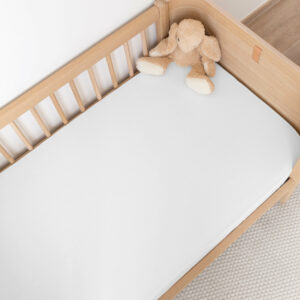 Drap housse lit 60x120cm Jersey blanc