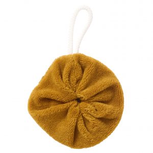 Fleur de douche enfant en éponge bambou mocha