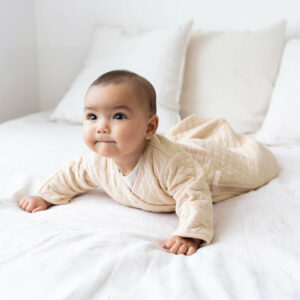 Gigoteuse avec moufles 1-4m tog 1.5 Pady quilted jersey crème