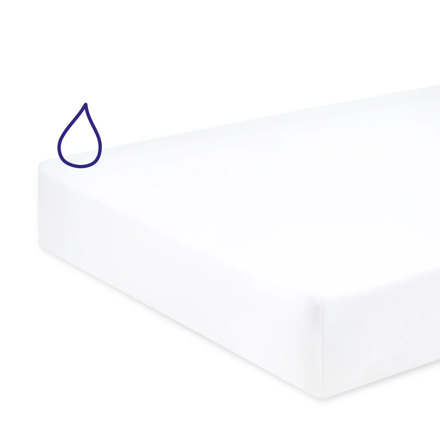 Protège-matelas lit 60x120cm 100pct coton polyurethane White