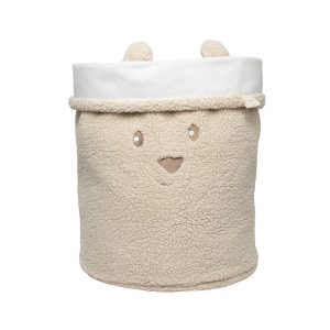 Grand panier de rangement Pericles Bear crème