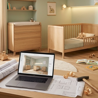 chambre bébé sur mesure à Liège